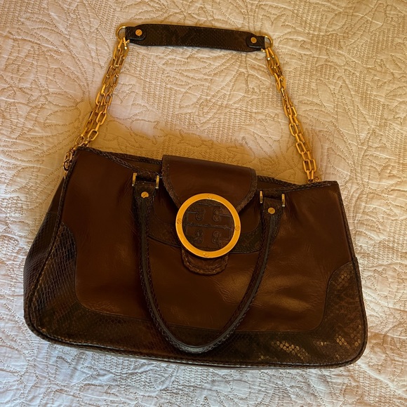 Tory Burch Rare brown lambskin leather handbag - Picture 14 of 17